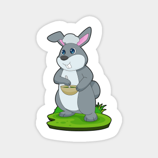 Rabbit Chef Bowl Magnet