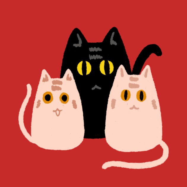 cute family of cats by Zjuka_draw