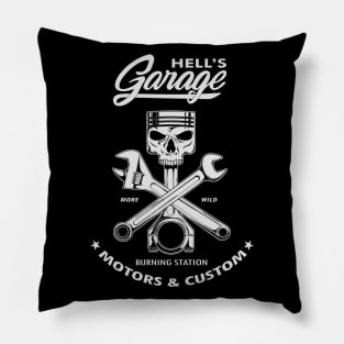 Hell's Garage Pillow