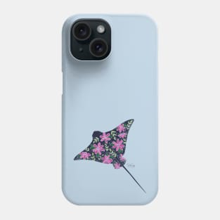 Floral Stingray - Cool Colors Phone Case