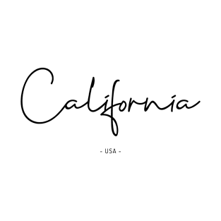 California, USA Design (BLACK PRINT) T-Shirt