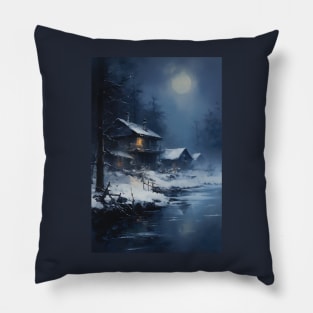 Copy of cozy winter nights - cabin by the lake - 3 Pillow