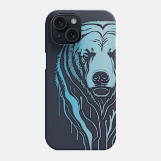 Big bear in blue Phone Case