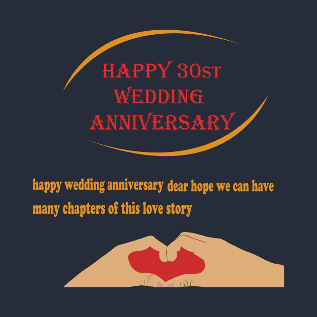 happy 30st wedding anniversary by best seller shop