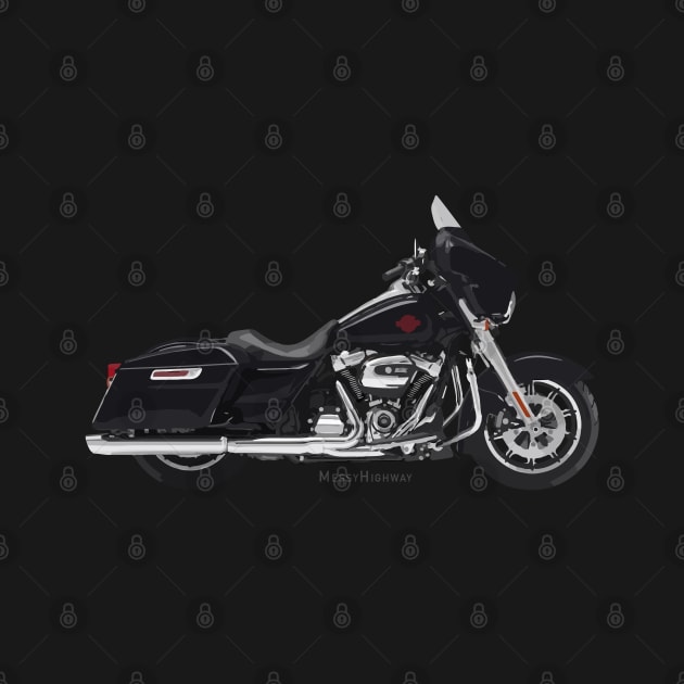 Harley-Davidson Electra Glide Standard black,  s by MessyHighway