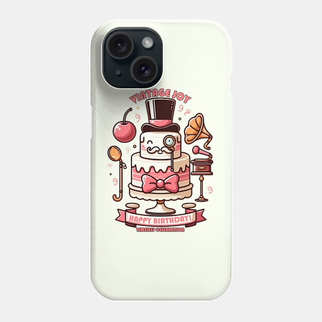 vintage birthday cake Phone Case by AOAOCreation