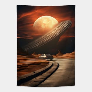Journeying Through Space - Vintage Art Tapestry