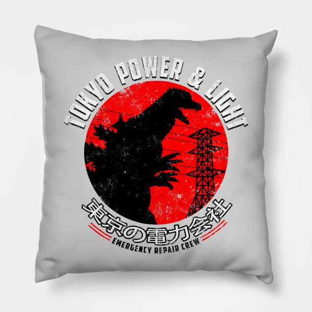 Tokyo Power and Light Pillow by tonynichols