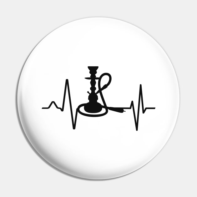 Shisha Hookah Heartbeat Heart Rate ECG Pin by Foxxy Merch