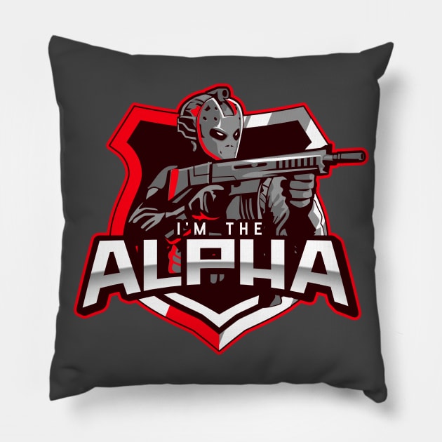 I'm The Alpha (15) Pillow by CavemanMedia