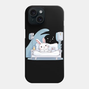 White bunny rescue in the hospital Phone Case