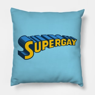 Supergay (blue) Pillow