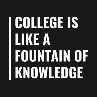 College Is Like a Fountain of Knowledge T-Shirt