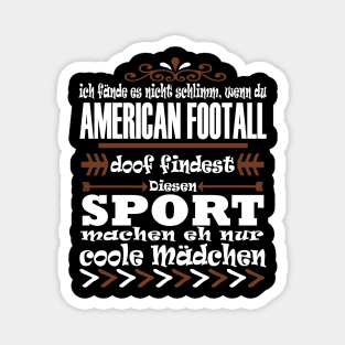 American Football Mädchen Sport Tackle Frau Magnet