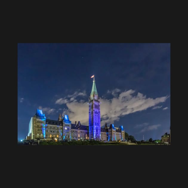 Canada's Parliament buildings at night - Ottawa, Canada by josefpittner