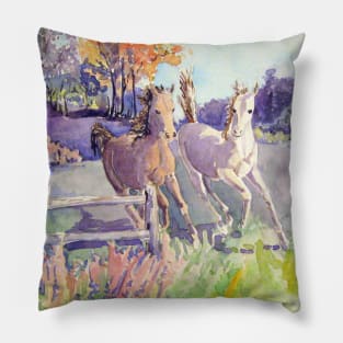 Horse Race Pillow