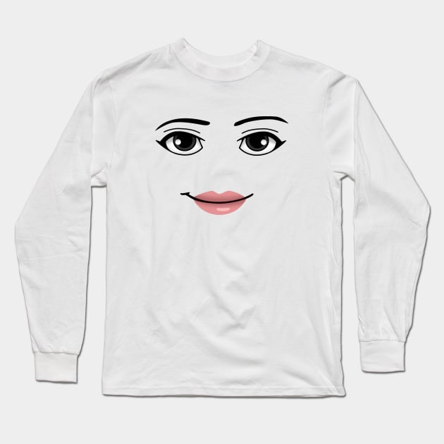 Roblox High Quality Girl Face - Roblox - Long Sleeve T-Shirt | Teepublic