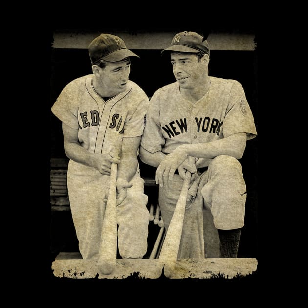 Ted Williams and Joe Di Maggio - Triple Crown Winner, 1947 by SOEKAMPTI