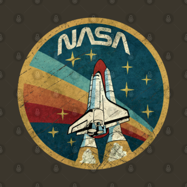 Discover USA Space Agency Vintage Rocket V01 - Space - Pin