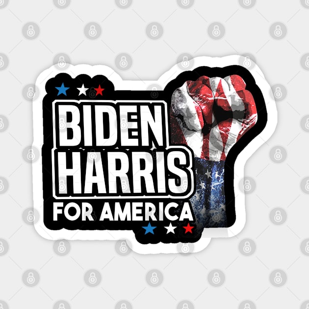 Biden Harris For America with Fist Magnet by dnlribeiro88