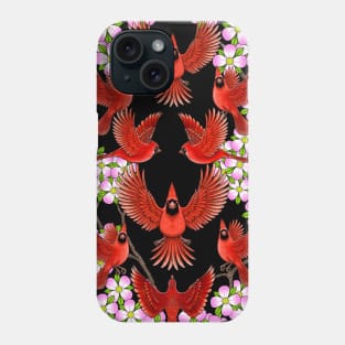 Red Cardinal dogwood flower North Carolina Virginia Phone Case