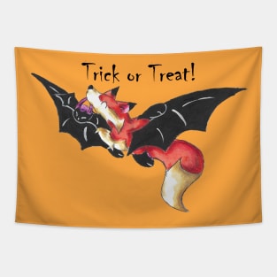 Flying Fox Trick or Treater (With Text) Tapestry