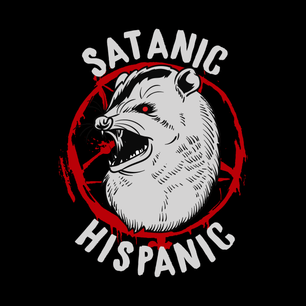 Satanic Hispanic - Baphomet Occult Possum Gift by biNutz