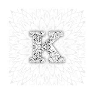 'K' Intricate Pattern T-Shirt