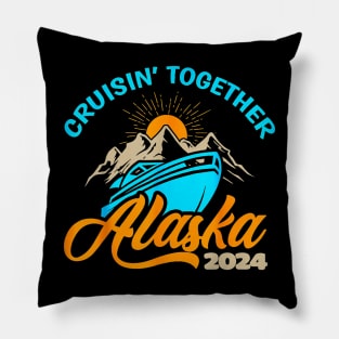 Alaska Cruise 2024 Family Friends Pillow