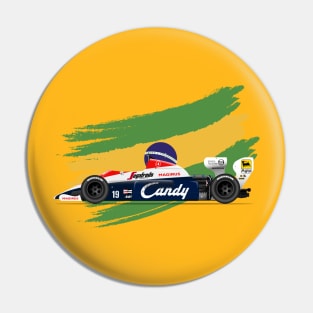 Ayrton Senna's Toleman 183 Illustration Pin