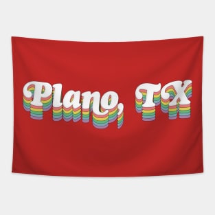 Plano Texas Retro Typography Design Tapestry