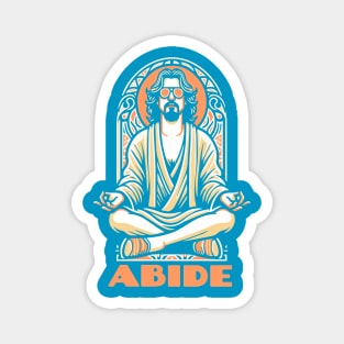 Zen Mindful Dude Lebowski Meditation Retro Magnet