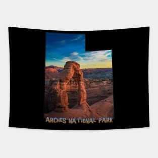 Utah State Outline (Arches National Park) Tapestry