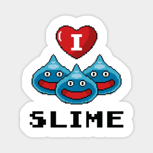 I Love Slime Pixel Art Magnet