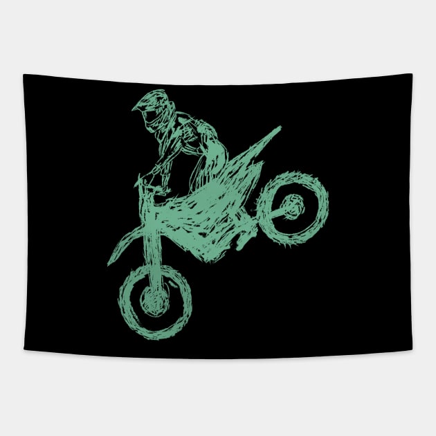 Offroad Motocross Tapestry by Manitarka