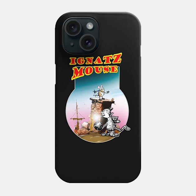 Ignatz Krazy Kat and the Bomb Phone Case by enyeniarts