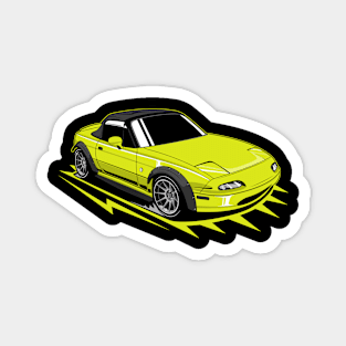 Yellow miata classic Magnet