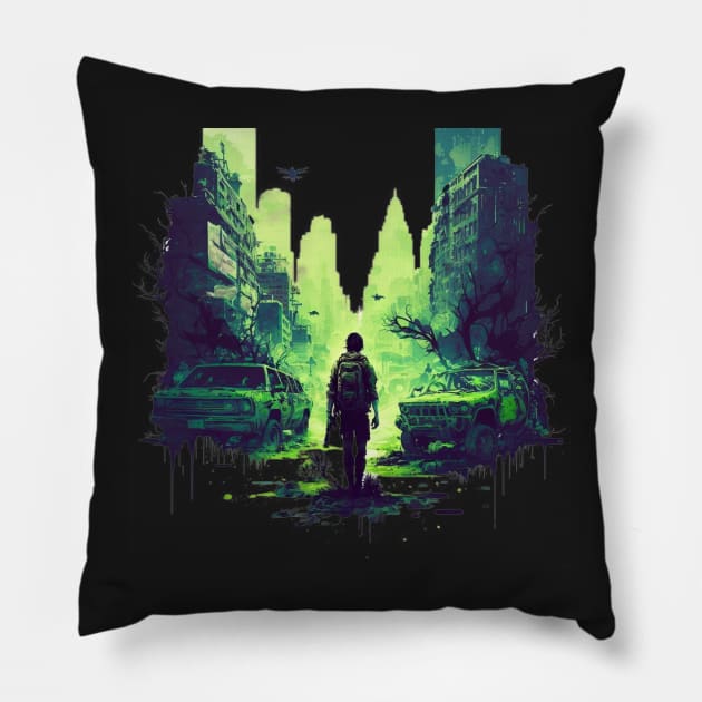 The Last of Us Pedro Pascal Joel inspired design Pillow by Buff Geeks Art