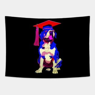 Graduation 2023 Dog With Graduation Cap Tapestry