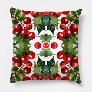 Berry Watercolor Whimsy Pillow