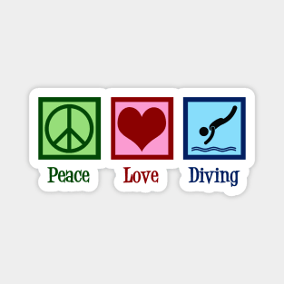 Peace Love Diving Magnet