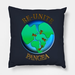 Re-unite Pangea Funny Geological World Map Pillow