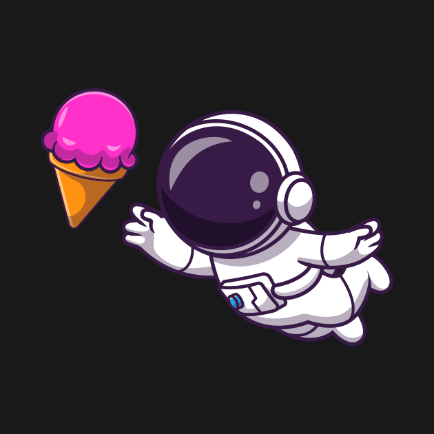 Astronaut Floating with Ice Cream Cartoon by Catalyst Labs