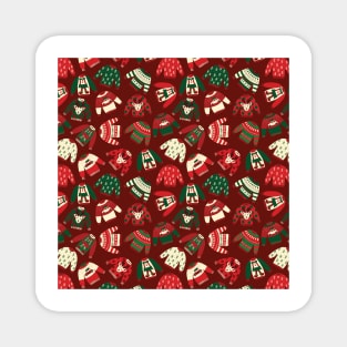 Ugly Christmas Sweaters Red Green Beige Magnet