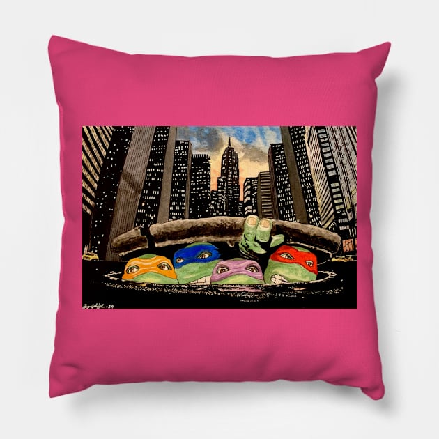 Ninja Turtles Pillow by BryanWhipple