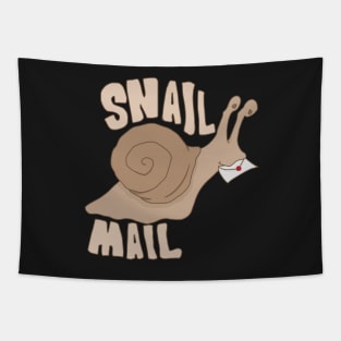 Cute Beige Snail Mail Tapestry