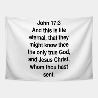 John 17:3  King James Version (KJV) Bible Verse Typography Tapestry