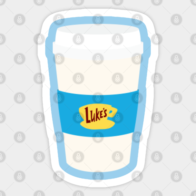 Download Luke's Diner Coffee Cup - Gilmore Girls - Sticker | TeePublic