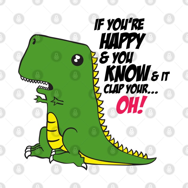 Cute dinosaur if you're happy & you know by ladyrosegold