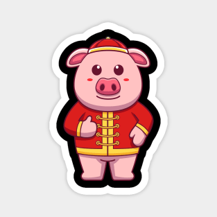 Cute chinese pig T-Shirt Magnet